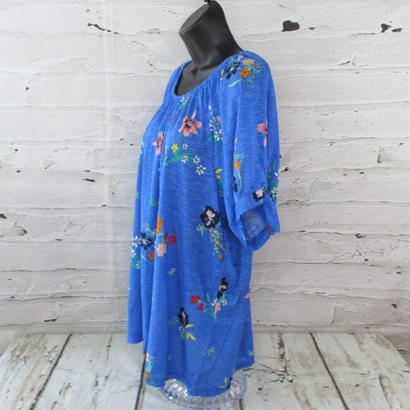 Style & Co Plus On or Off Shoulder Floral Casual Blouse - Picture 2 of 4